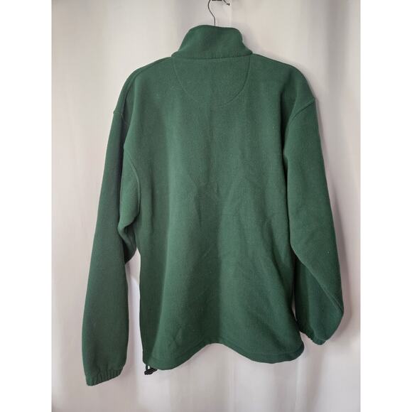 Vintage Sport One Green Bay Packers 3/4 Zip Green Fleece Sweatshirt Mens Medium - Picture 5 of 5